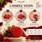 Creovely Rubivane™ Ruby Bath Ritual — Redwine Soap | Pack of 6