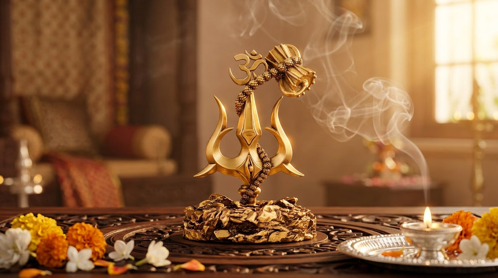 Creovely™ Mahadev Divine Trishul Idol