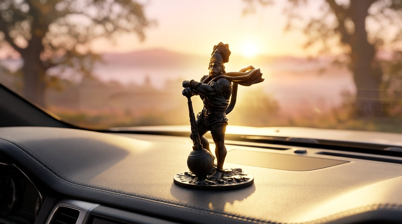 Creovely™ Bajrangbali Dashboard Murti | Premium Hanuman Idol for Car Dashboard, Home & Office