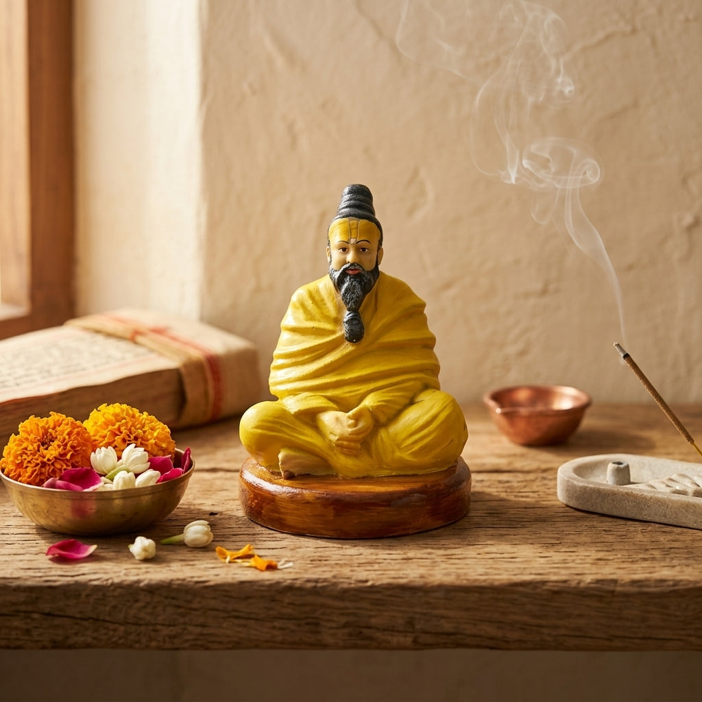 Creovely™ Premanand Maharaj Divine Idol | Premium Spiritual Idol for Home, Temple, Office & Car Dashboard