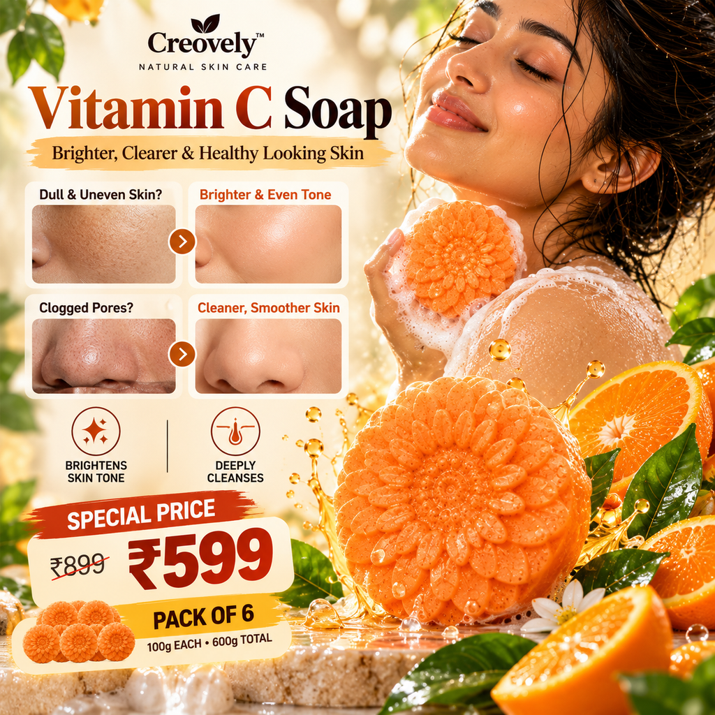 Creovely Citrivelle™ Vitamin C Cleansing Bar — Flash Wash | Pack of 6