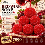 Creovely Rubivane™ Ruby Bath Ritual — Redwine Soap | Pack of 6