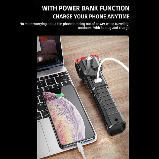 PowerGuard™ 8-in-1 Rechargeable Emergency Flashlight