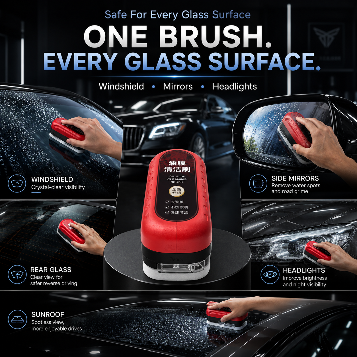 Creovely™ CrystalClear Glass Restore Brush