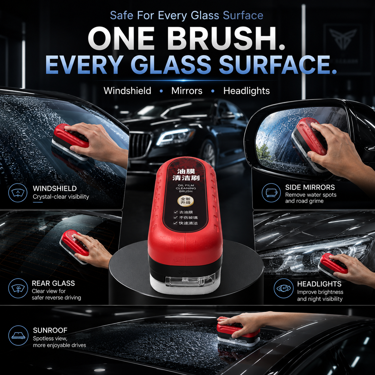 Creovely™ CrystalClear Glass Restore Brush