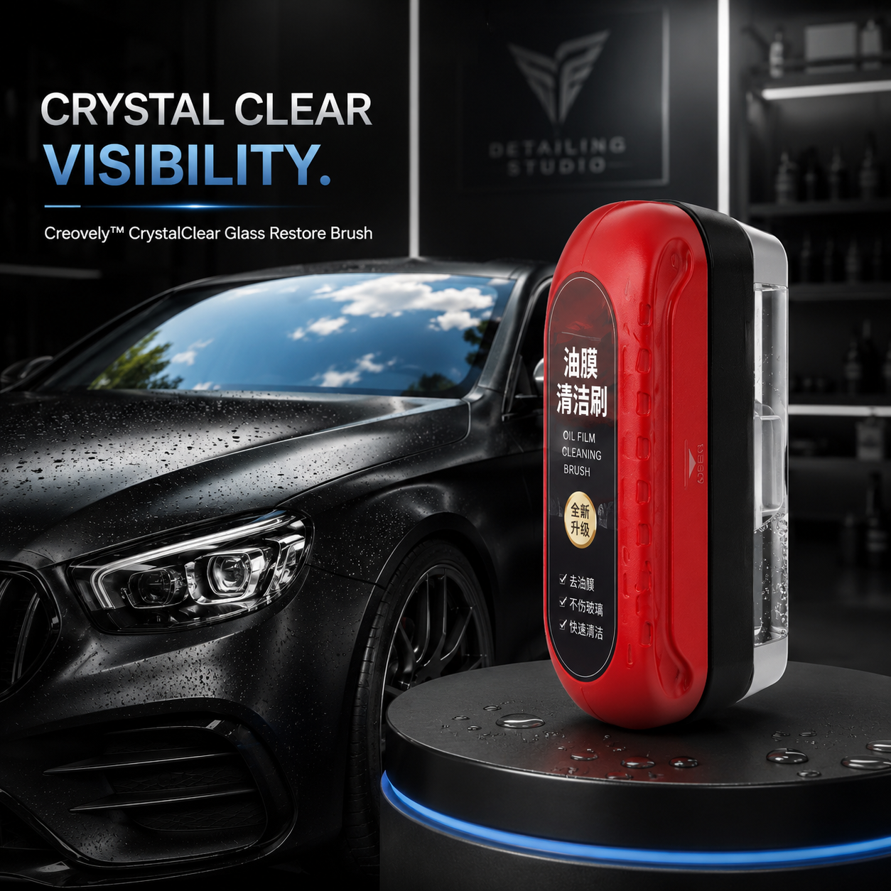 Creovely™ CrystalClear Glass Restore Brush