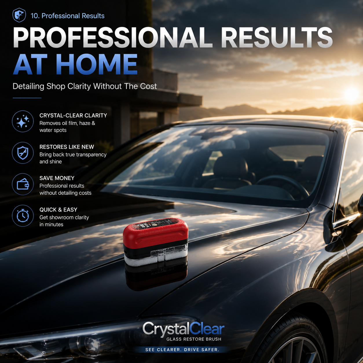 Creovely™ CrystalClear Glass Restore Brush