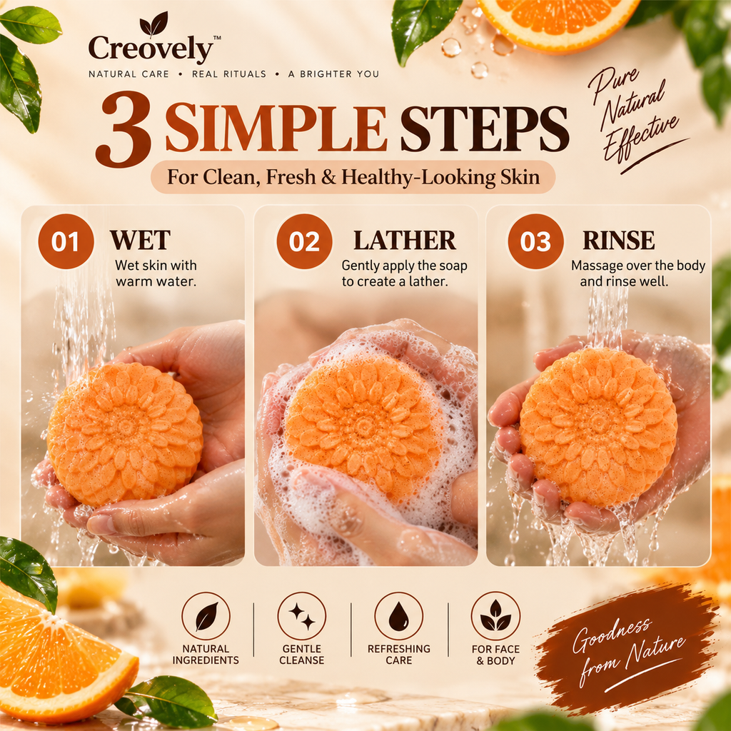 Creovely Citrivelle™ Vitamin C Cleansing Bar — Flash Wash | Pack of 6