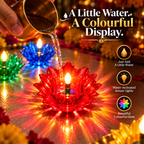 Creovely™ RangJyoti™ Celebration Lights — Water-Activated Lotus Reflection Diyas, Pack of 24